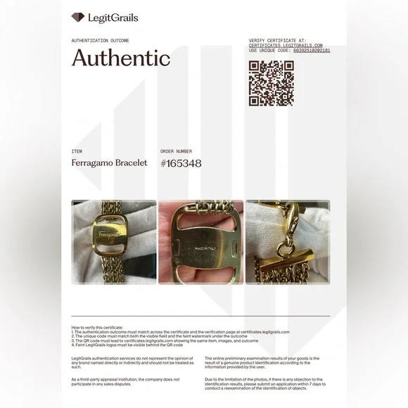 Ferragamo Gancini bracelet Full Inclusion with COA, box, Ferragamo dust cloth - Picture 3 of 15